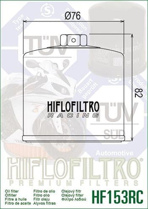 Oil Filter Hiflo HF153RC Race, DUCATI090549960