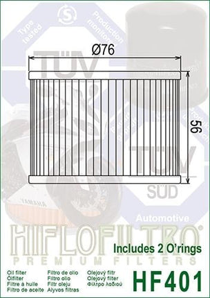 Oil Filter Hiflo HF401