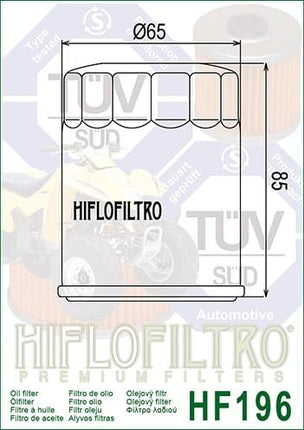 OIL FILTER HIFLO HF196, Polaris 2540006