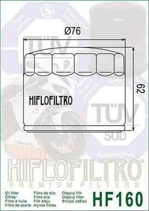 Oil Filter Hiflo HF160 BMW, BMW 11-42-7-719-357