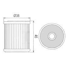 15p Oil Filter 1UY-13440-02-00, Surface Corrosion MF8142