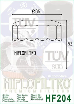 Oil Filter Hiflo HF204RC Race