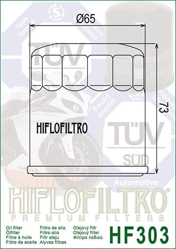 Oil Filter Hiflo HF303 Black