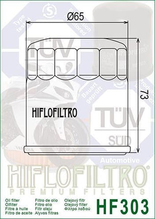 Oil Filter Hiflo HF303RC Race