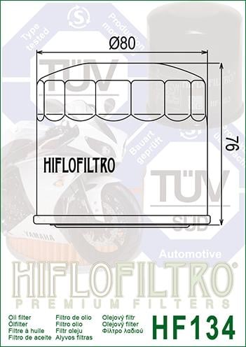 Oil Filter Hiflo HF134 Suzuki, Road 16510-05A00