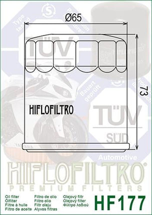 Oil Filter Hiflo HF177 Buell, Buell 63806-00Y, Road