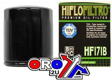 Oil Filter Hiflo HF171B Black, 63798-99, 63731-99, 63731-99A, Road, Buell