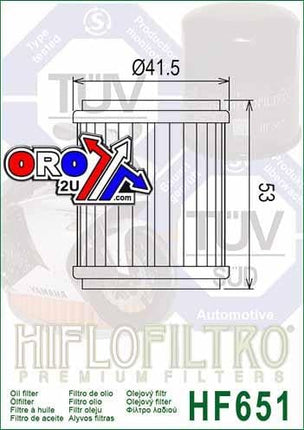 Oil Filter Hiflo HF651 KTM 690