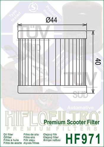 OIL FILTER HIFLO HF971, Suzuki 16510-05240
