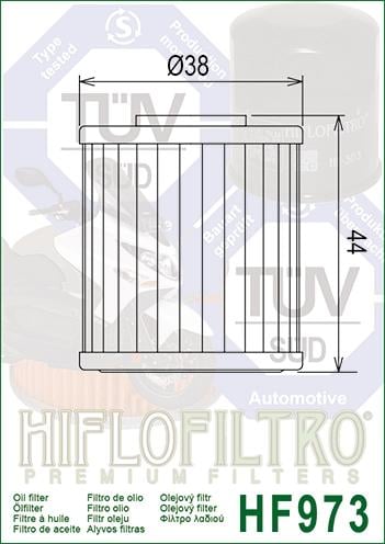OIL FILTER HIFLO HF973, Suzuki 16510-09J00