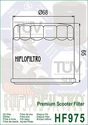 OIL FILTER HIFLO HF975, Suzuki 16510-03G00