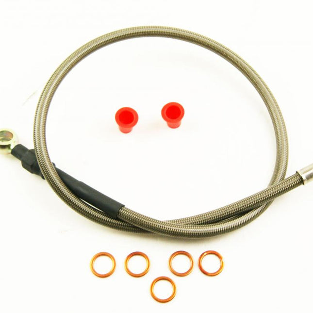 Hose Rear Brake Silver / Blk Yamaha Yfm 350R 2004-2006 Y01-2-020/P Venhill