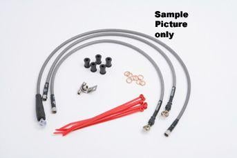 Hose Front Brake Silver / Blk, Venhill Y01-1-065/P, Yamaha 06-08 Raptor 700