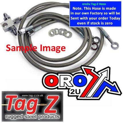Hose Front Brake Silver / Blk, Venhill Y01-1-065/P, Yamaha 06-08 Raptor 700