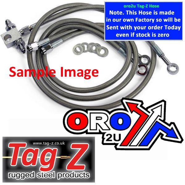 Hose Front Brake Silver / Blk, Venhill Y01-1-065/P, Yamaha 06-08 Raptor 700