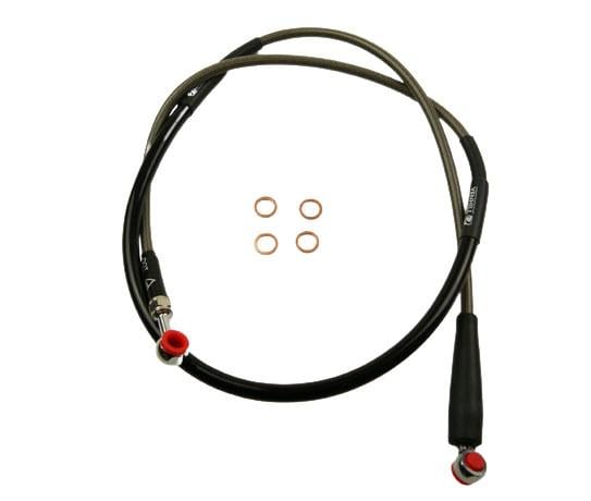 Hose Front Brake Silver / Blk, Venhill H01-1-038/P TC450 07-1