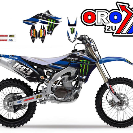 10-13 YZF450 Monster Energy 3, Blackbird Decal Set 2240R3