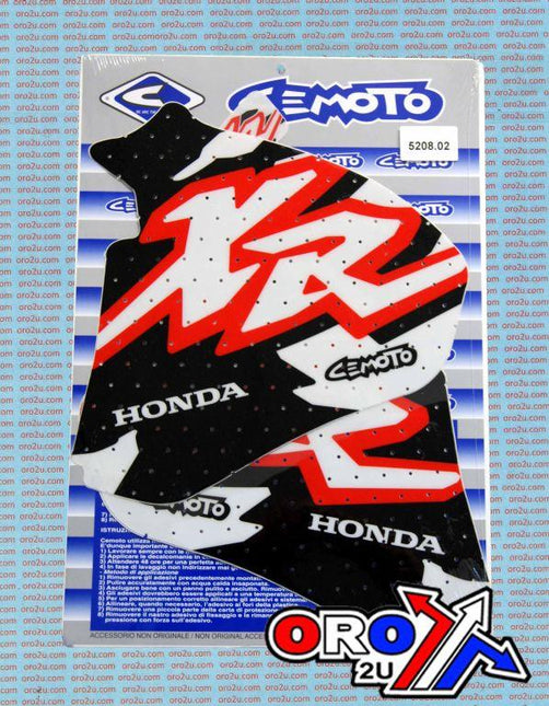 86-02 XR600 Cemoto Decal Set, Honda Decal Kit 5208.01/02, Rad And Tank