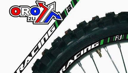 Rim Stickers Green Racing, 5081/30 Blackbird
