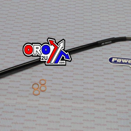 Rear Brake Hose Silver / Blk, Venhill S01-2-038/P RMZ 13-14