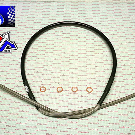 Hose Front Brake Silver/black, Kawasaki KXF250/450 2013 - 2018