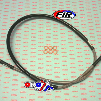 Front Brake Hose Silver / Black, KTM 85 Sx 2013 - 2016, M8 Fittings K01-1-040/P-CL