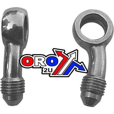 M10 Banjo 20* Side Bend 3/8UNF, B597-03C Swage Crimp Fitting 600 Series -3, Goodridge / Stainless Steel