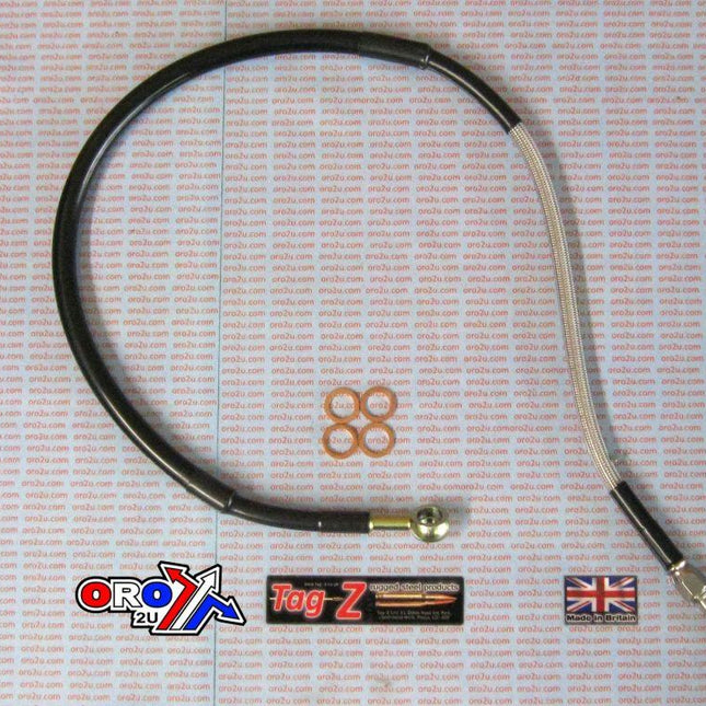Hose Rear Brake Silver / Black Yamaha YZ125 YZ250 V 1989
