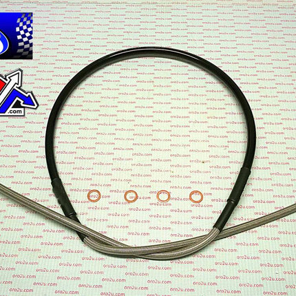 Hose Front Brake Silver / Black, Beta Rr 08-16 2 & 4 Stroke