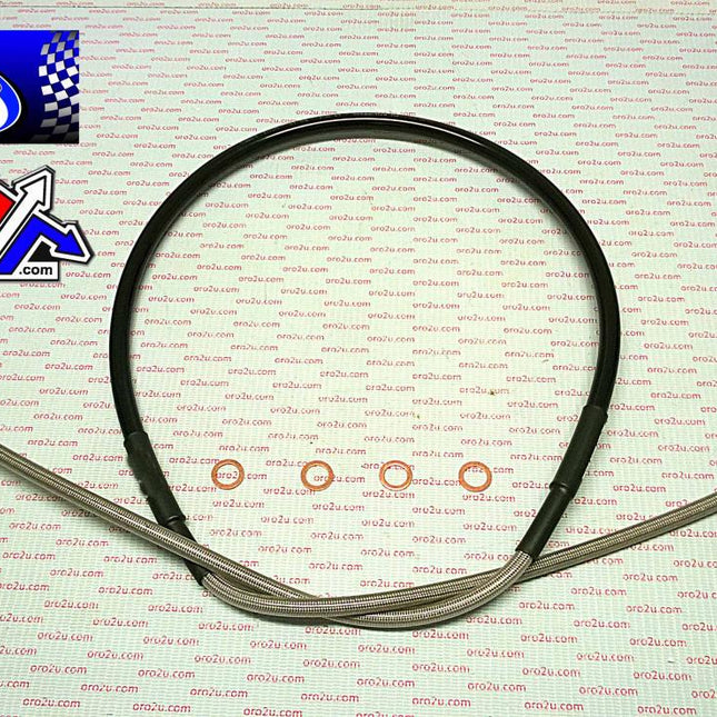 Hose Front Brake Silver / Black, Beta Rr 08-16 2 & 4 Stroke