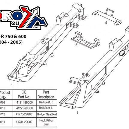 Sub Frame Suzuki Kit GSX-R 41211-29G00 41770-29G00
