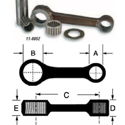 Connecting Rod 1985-1987 Aprila 125 Rotax 127 Mazzucchelli Etx 125 Tuareg 125 BCO0352A