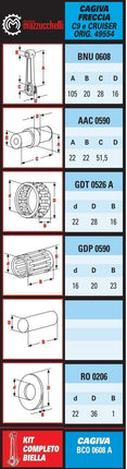 Connecting Rod Kit 1983-1984 Cagiva 125 190 MX Enduro BCO0608A