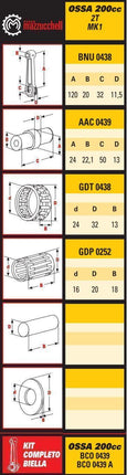 Connecting Rod Ossa 22x24 Conrod 439 BCO0439