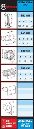 Connecting Rod Ossa 24mm Pin Conrod BCO0438