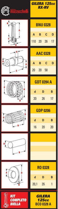 Connecting Rod Gilera 125RX/RV, BCO0328A
