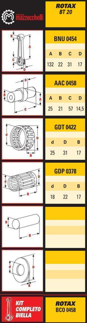 Connecting Rod Kit Rotax, ( BT20) BCO0454