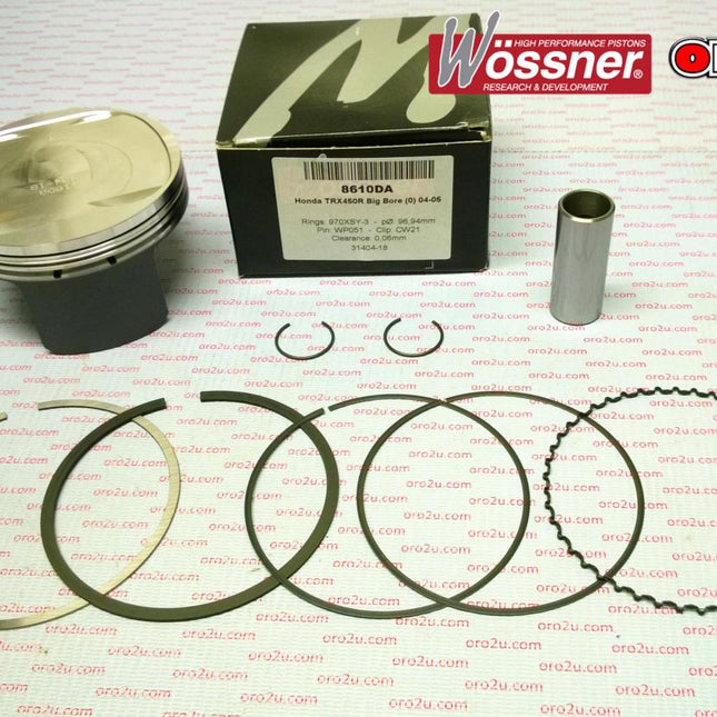 Piston Kit 04-05 TRX450 97.00, Forged Wossner 8610DA