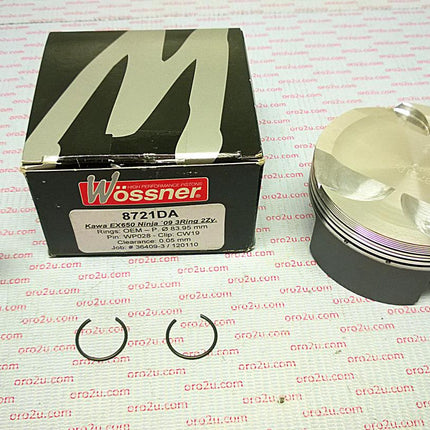Piston Kit 09 EX650 Ninja 84mm, Wossner 8721DA No Rings, Use OEM Rings With This Item