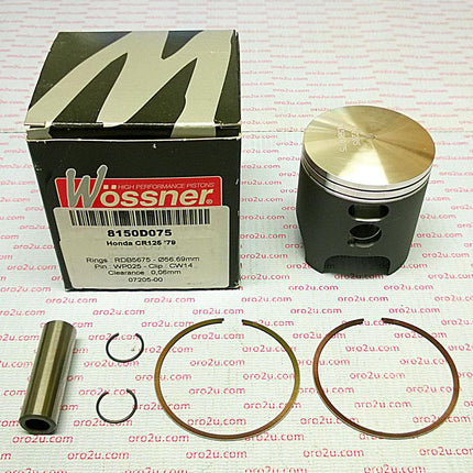 Piston Kit 1979 CR125 57.50, Forged Wossner 8150D150