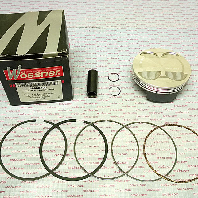 Piston Kit 06-09 TRX450R 96 A, Wossner 8660DA Forged Honda 13101-HP1-600