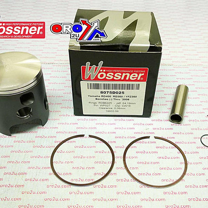 Piston Kit 87-09 YFZ350 66.00, Wossner 8075D200 Yamaha ATV