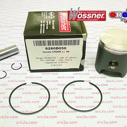 Piston Kit 1985 CR80 47.50, Wossner 8280D050