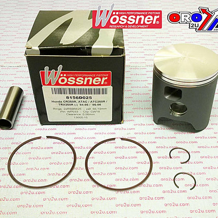 Piston Kit 84-85 CR250 66.50, Wossner 8156D050 Honda MX