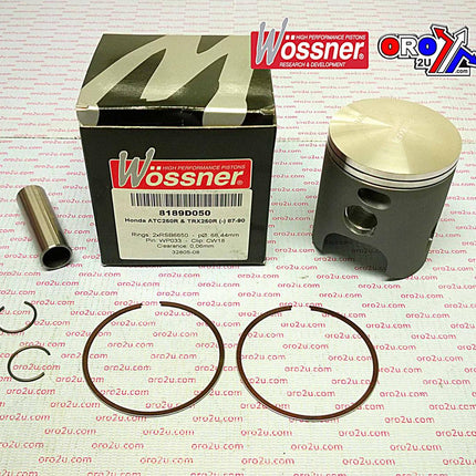 Piston Kit 87-90 TRX250 66.00, Wossner 8189DA Honda ATV