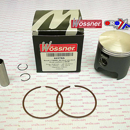 Piston Kit 85-86 LT250 71.50, Wossner 8257D150 Suzuki ATV, Must Use Stock Thrust Washers