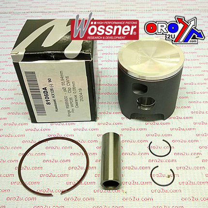 Piston Kit 1990 KX125 56.50, Wossner 8106D050 Kawasaki MX