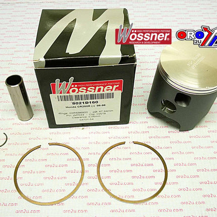 Piston Kit 86-96 CR250 68.00, Wossner 8021D160 Honda MX