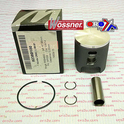Piston Kit 86-02 CR80 47.00 A, Wossner 8237DA Honda MX 13110-GC4-505