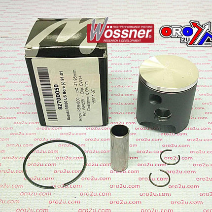 Piston Kit 91-01 RM80 47.50, Wossner 8270DA Suzuki MX 12110-03B00-0F0